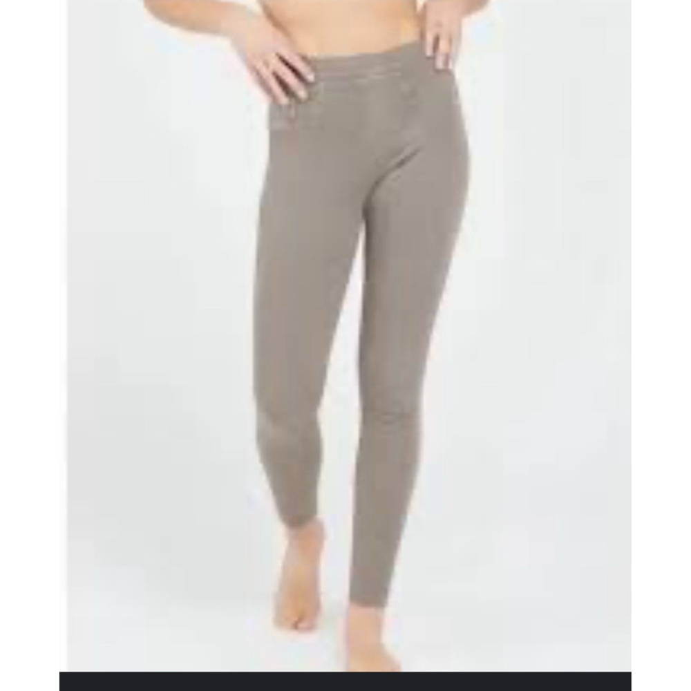 Women's Spanx Jean Leggings Earthy Taupe Size XS - Picture 2 of 7